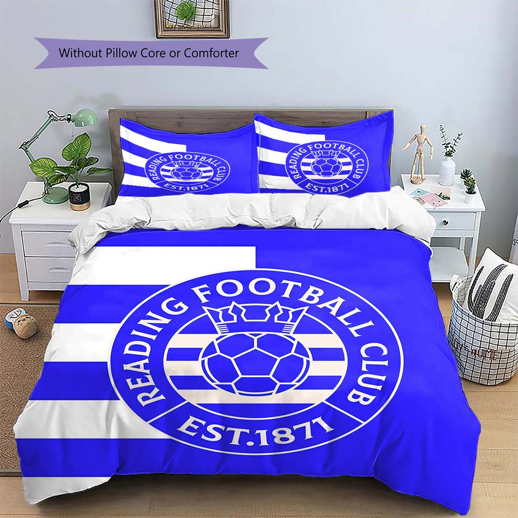 Reading FC Pattern Bedding Quilt Set  Home Decoration  Gift (1 * duvet cover + 2 * pillowcase  without core)