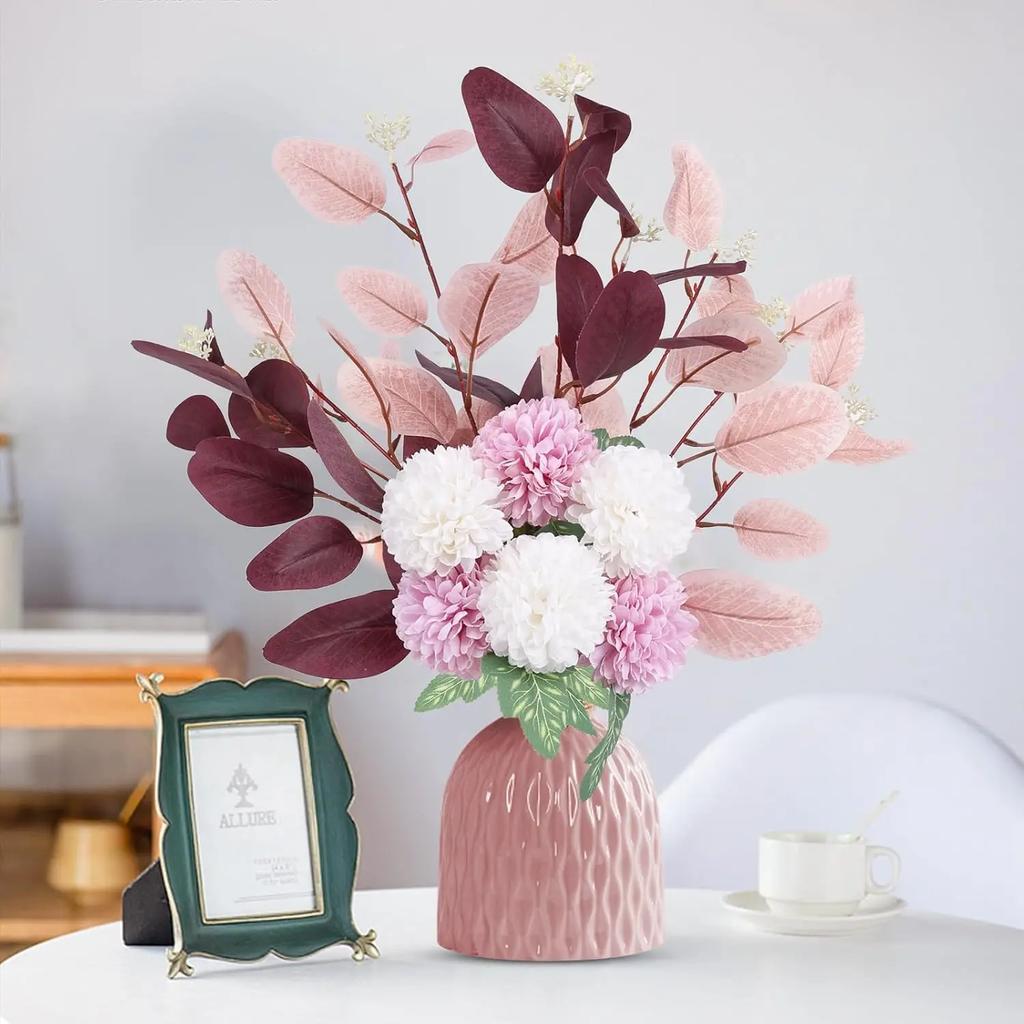 Fake Artificial Flowers Bouquet Silk Floral Arrangements Faux Flowers Plant Wedding Bride Bouquets Tables Centerpieces for Home