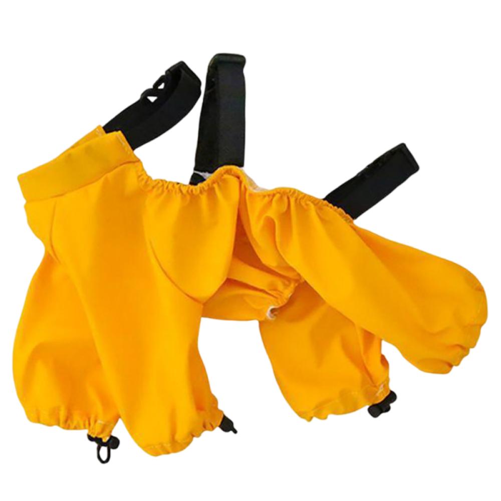 

Водонепроницаемый комбинезон для собаки, устойчивый к пятнам, регулируемые лямки, уличные штаны для собаки, для прогулок S жёлтый