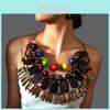 Boho Herzform Perlenkette und Ohrring-Set mit Strassakzenten für Damen und Herren