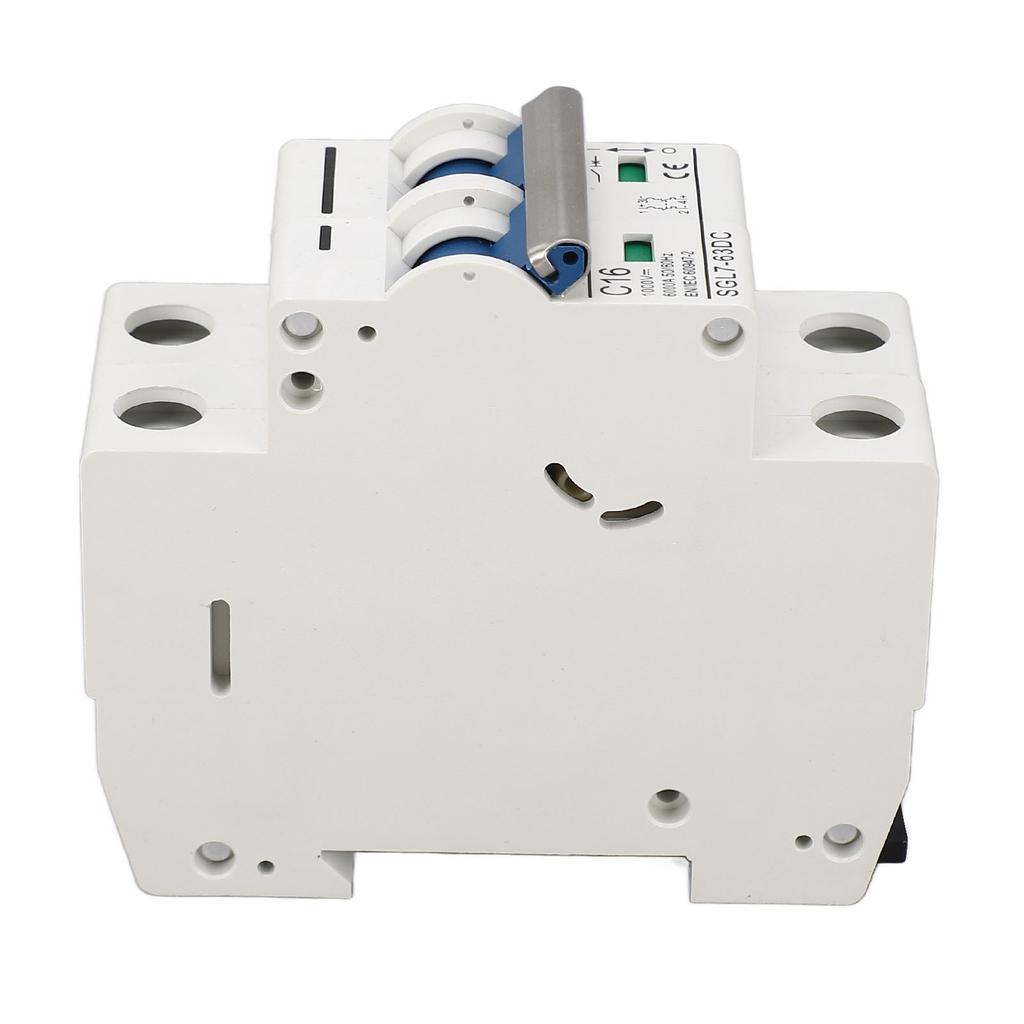 DC Miniature Circuit Breaker 2P 1000V 16A DIN Rail Mount PV System Isolator Disconnect Switch Thermal Magnetic Release