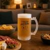 Chope à bière - PLANETEE - J'peux pas minimaliste - Verre trempé givré - 470 ml - Impression sublimation