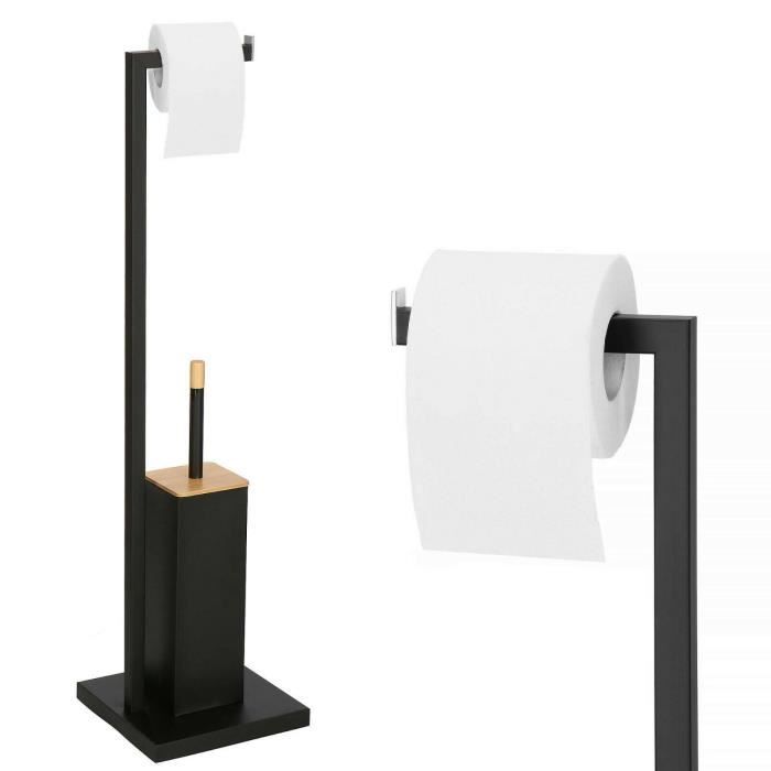 Toilet Suite - SPRINGOS - Black - Metal - Height 79 Cm - Modern and Practical Design
