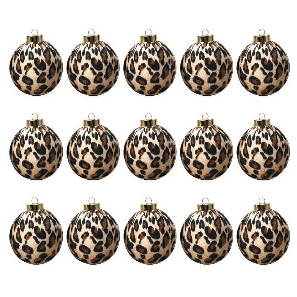 15PCS Plastic Christmas Decoration Pendant Plush Xmas Tree Hanging Pendants Christmas Tree