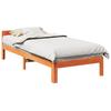 Solid Wood Bed Frame without Mattress Wax Brown 80x200 cm Pine Wood