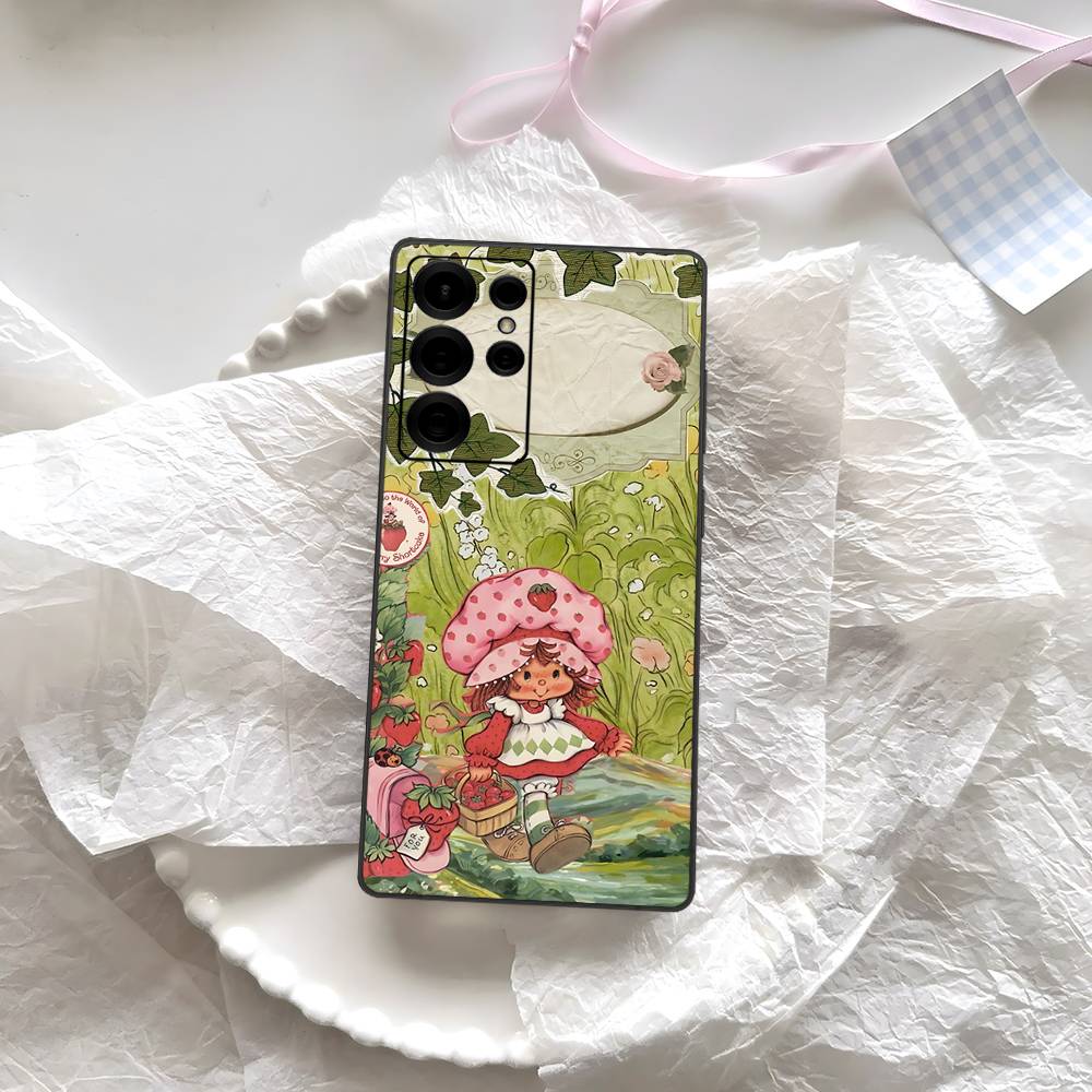 S-Strawberry-shortcake Girl Phone Case For Samsung S 24 Fe 25 Ultra Plus 20 Lite 21 30 22 23 24 22 Ultra 5G Fundas