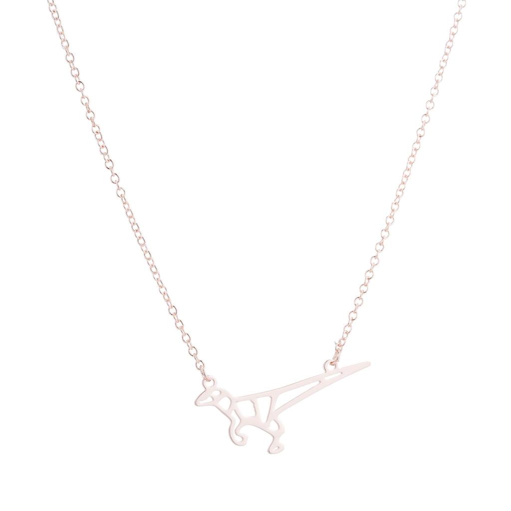 Elegant Women's Stainless Steel Origami Pendant Necklace