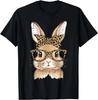 Easter Bunny Leopard Glasses Bandana Rabbit Women Unisex T-Shirt