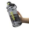 2L Trendy Leak-Proof Sports Water Bottle with Straw and Scale - Large Capacity, Portable, Durable