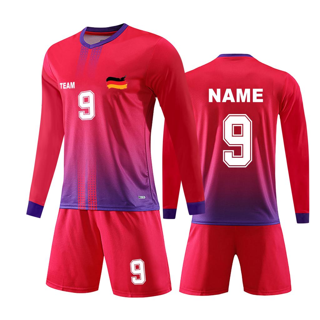 Personalised Shirts Kit Mens Girls With Name Number Custom Football Jerseys For Boys Training Suit