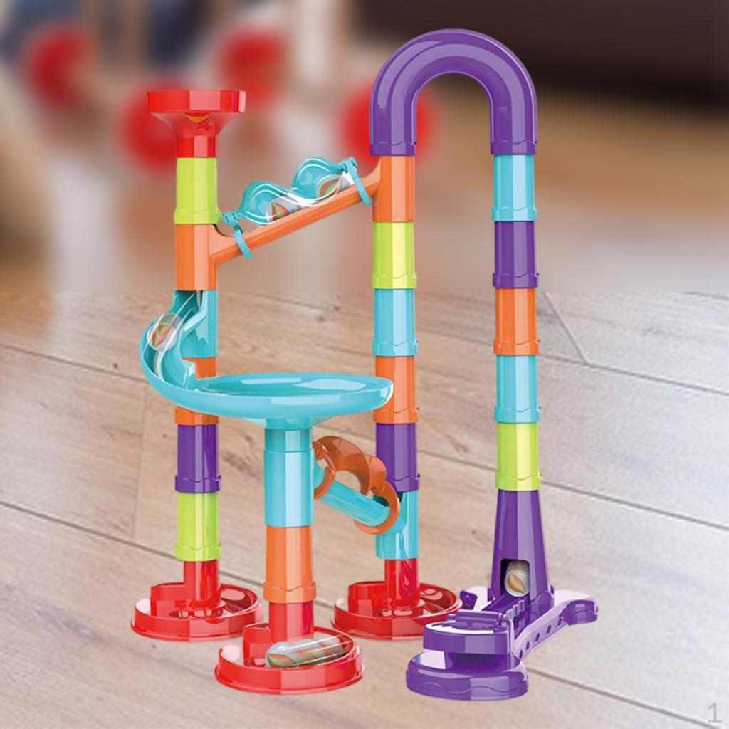 

Track Toys Plastic Kids Maze Race DIY Bricks Assemble Kit Marbles Game Boys Girls Gifts 20x27cm