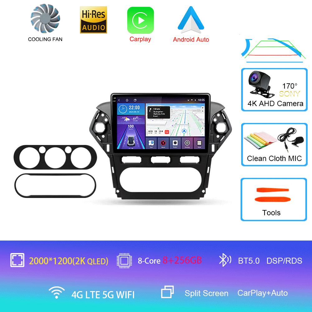 For Ford Mondeo 4 2011 - 2013 Car Radio Android 14 Carplay Auto 2K Screen Multimedia Player Autoradio GPS Stereo 2din Head Unit