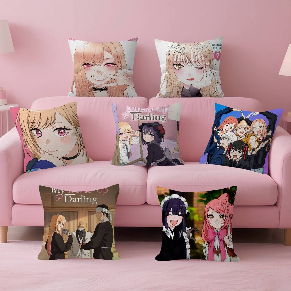 My Dress Up Darling Anime Maple Design Cushion Cover Happy Autumn Harvest decor Holiday Decorati Pillow Cover