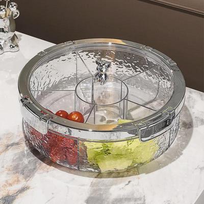 Assiette élégante scellée de fruits secs et de noix avec couvercle pour les collations de table basse, parfaite pour les célébrations du Nouvel An chinois