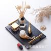 Natural Marble Tray With Handle Bathroom Sink Entryway Key Wallet Organizer Luxury Decorative Storage Dish