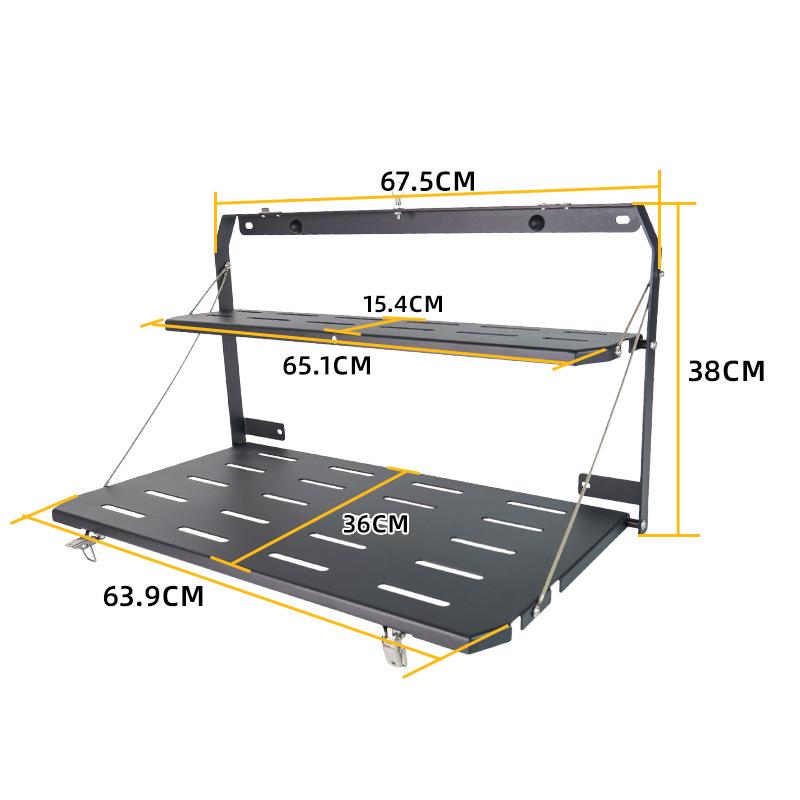 Ford Bronco (2021-2024) Trunk Tailgate Folding Storage Rack & Small Workbench Table
