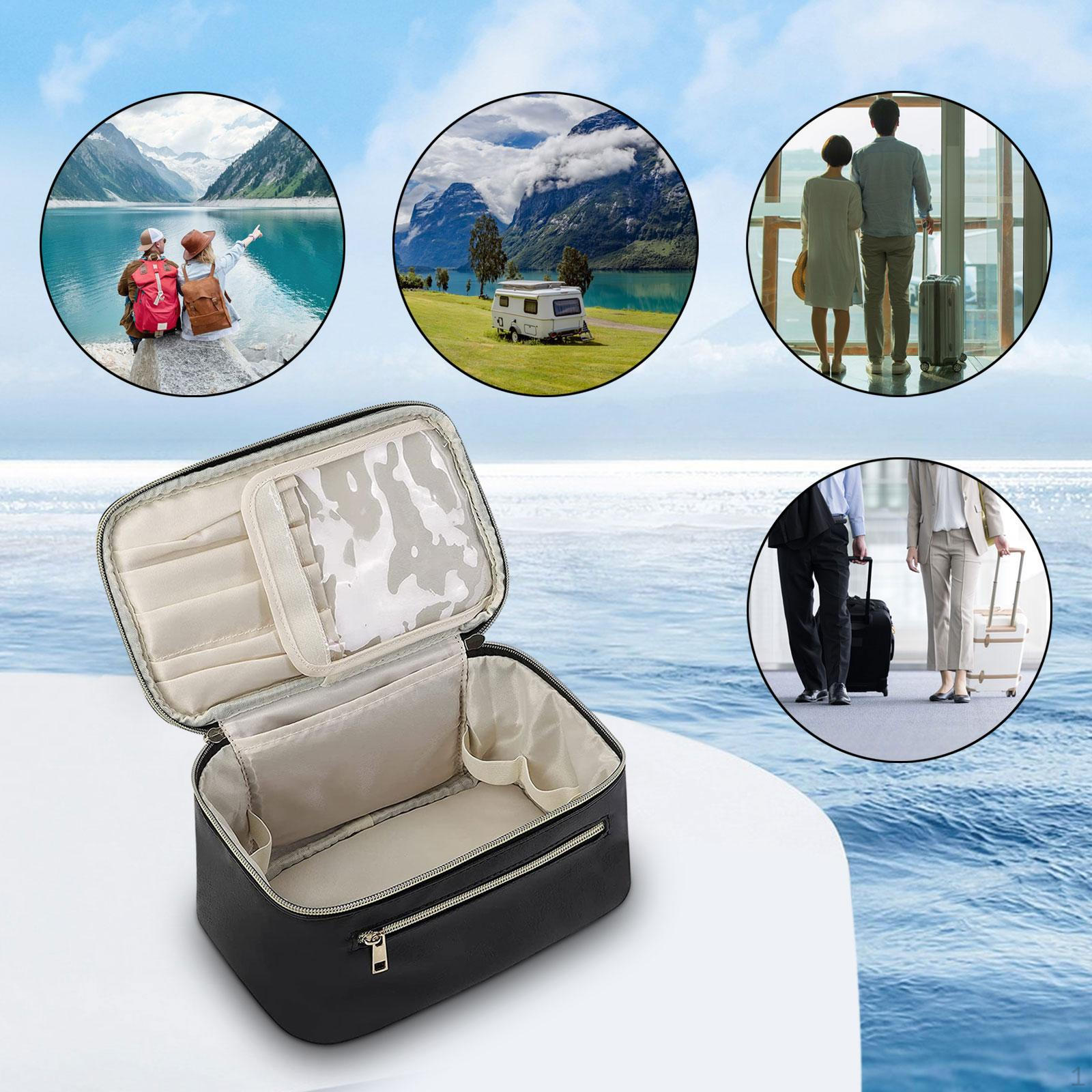 

Водонепроницаемая косметичка для путешествий, косметичка для женщин, портативная с ручкой чёрный