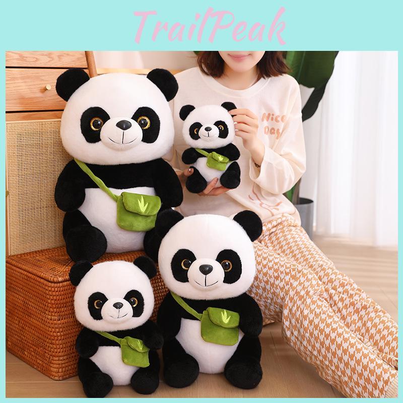 Cute Big Panda Plush Toy Realistic Design Souvenir Fiber Cotton Gift Stuffed