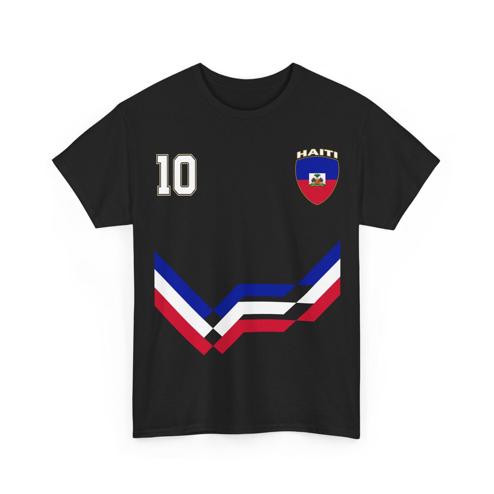 

Haiti Number 10 Soccer Jersey Style Shirt, Haitian Flag Soccer Shirt 5XL різнокольоровий