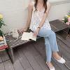 Crochet Lace Tank Top Women Leaf Embroidery Hollow-out Sleeveless Knit Top Cover-up Vacation Bohemian Summer