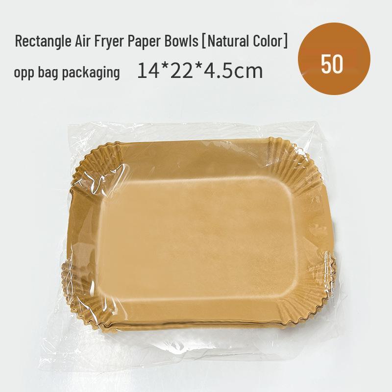 

Прямоугольная бумажная миска для аэрофритюрницы для Ninja Dual Pot Natural Paper Bowl 50pc [22*14]
