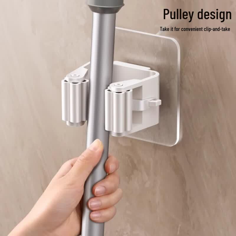 Suction Cup Wall-Mounted Mop Holder
