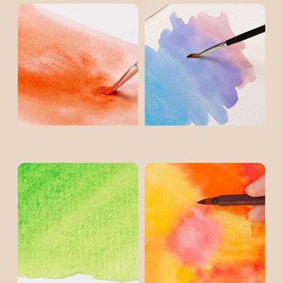 Stempel Ticketabschnitt Aquarellpapier 50% Baumwolle 25 Blatt 300G Feine Linien Tragbares Wasserfarbpapier Künstlerbedarf