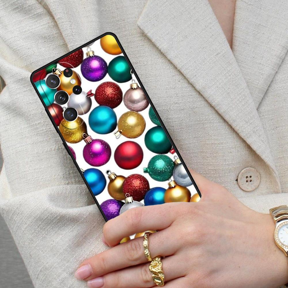 Christmas Baubles Cell Phone Case for Samsung Galaxy S26 Ultra S25 S24 S23 S22 S21 S20 Note10 Cover