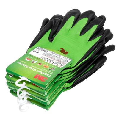 3M Comfort Grip Work Gloves, Green, XL, 5-Pack (GLOVE-GRE-XL-5P)