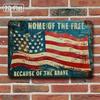 Pc Vintage American Flag Metal Wall Art Rustic Aluminum Iron Sign for Home Kitchen Bar Garage Decor