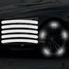 Car Wheel Hub Reflective Stickers Cars Motorcycle Stripe Tape Decorative Stickers Car Decal Auto Exterior Accessories 20-60Pcs