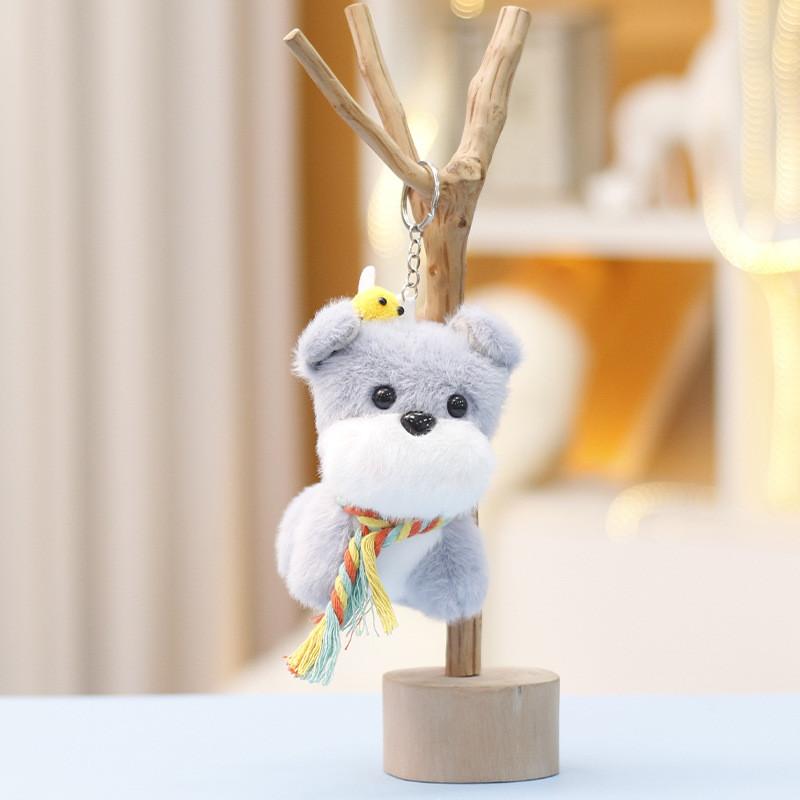 Plush Cute Bee Dog Keychain With Soft Short Fur Ideal Bag Accessories And Gifts