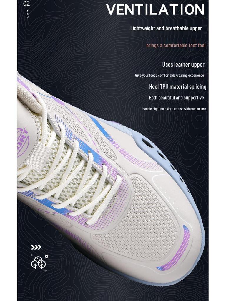 Men's High-Top Basketball Shoes - Breathable, Non-slip, Shock-absorbing Sneakers for Middle School Students