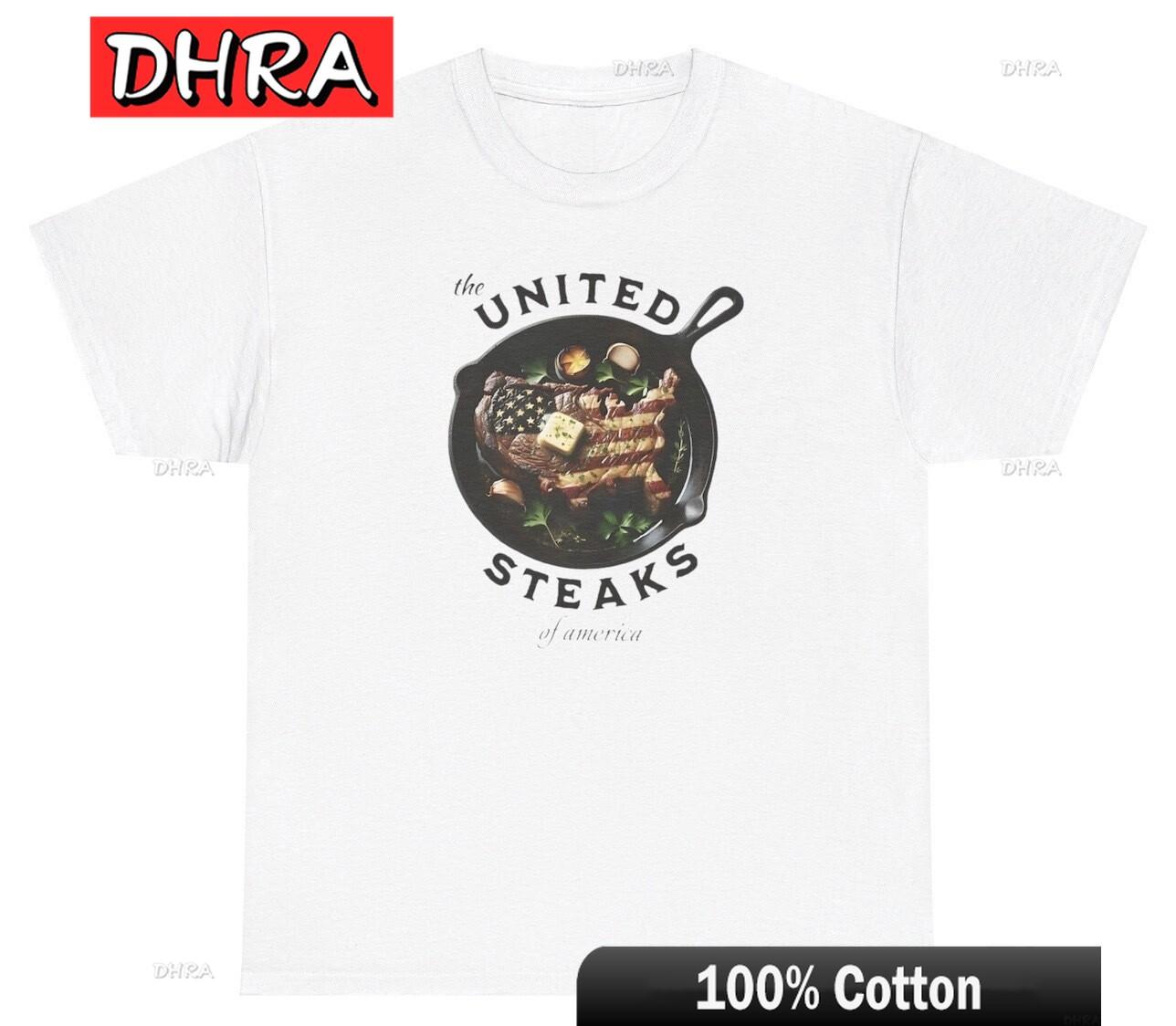 

The United Steaks of America T Shirt Funny USA Pun Food Lover Ironic Gen Z Tee Classic Fresh Urban Tee Vintage Bold Retro 4XL