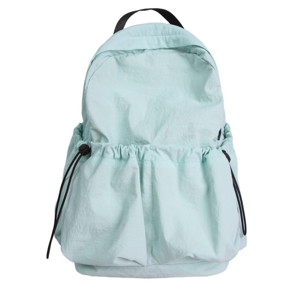 Small Pack Sport Nylon Backpack Korean Style Casual Backpack Solid Color Shoulder Bag  Gift