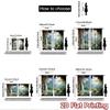 2D Flat Printing 2pcs Party Curtain Cave Waterfall Scenic Mountain Digital Printed Polyester Drapes Festive Holiday Use for