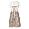 Costume Tradizionale Tedesco Oktoberfest Vestito Festa della Birra di Monaco Gonna da Palco con Pizzo Jacquard Abito da Spettacolo