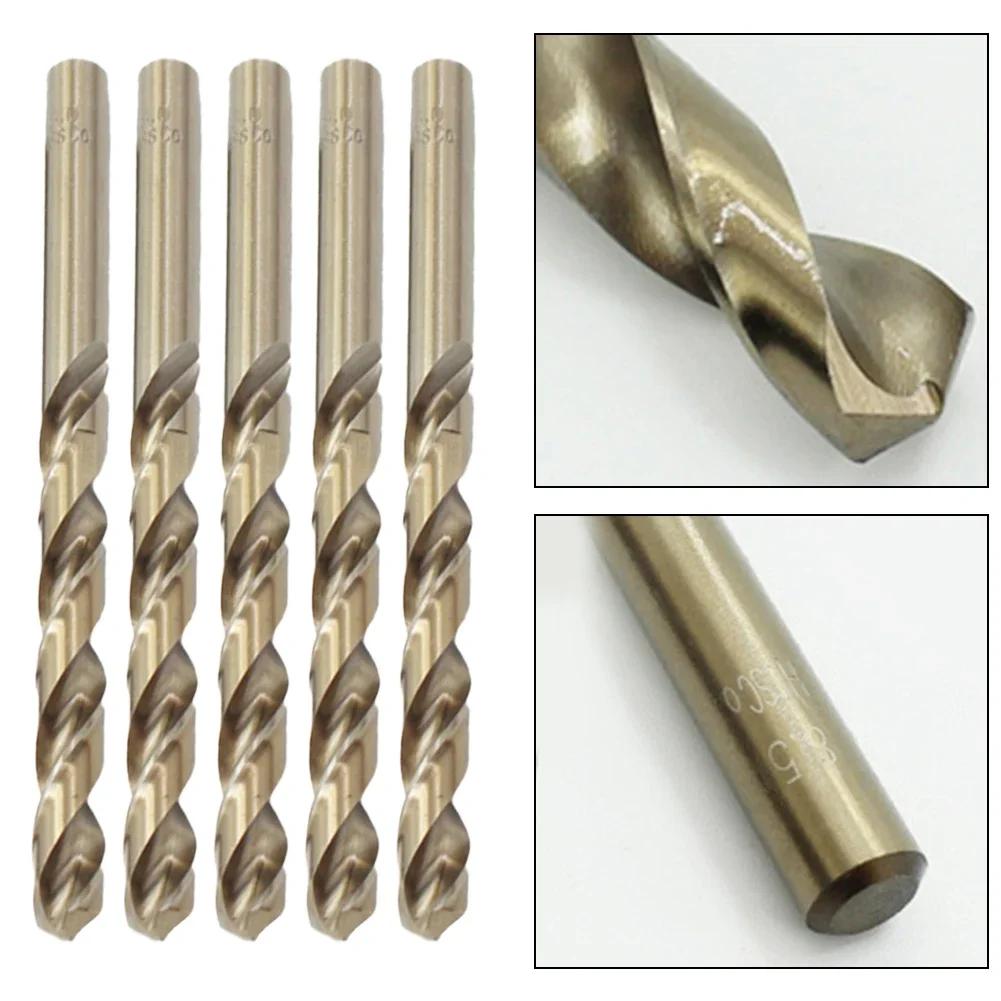 For Demanding Jobs M35 Drill Bits Metal Drill Bits Set Versatile Use 5% Cobalt High Performance Reduces Wandering