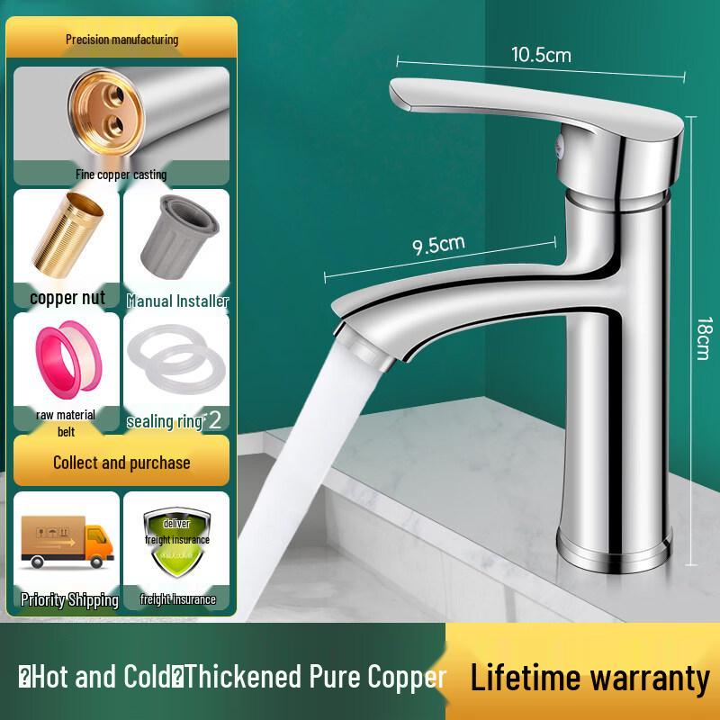 Heavy-Duty Copper Basin Faucet