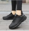 Women Running Shoes PU Leather Lace-up Men Warm Light Walking Sneaker Fitness Sport Flats Comfortable Black Size 35-45 Loafers