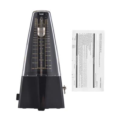 Metrónomo Mecánico Metrónomo Portátil Velocidad de Pulso Ajustable Ligero Sonido Fuerte para Piano Guitarra Batería Guzheng
