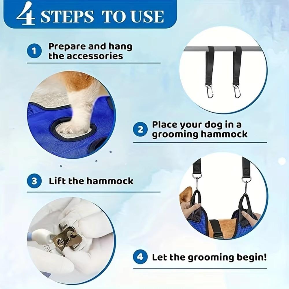 Anti-scratch Pet Sling Harness Hanging Restraint Bag New Pet Grooming Hammock Pet Accessories