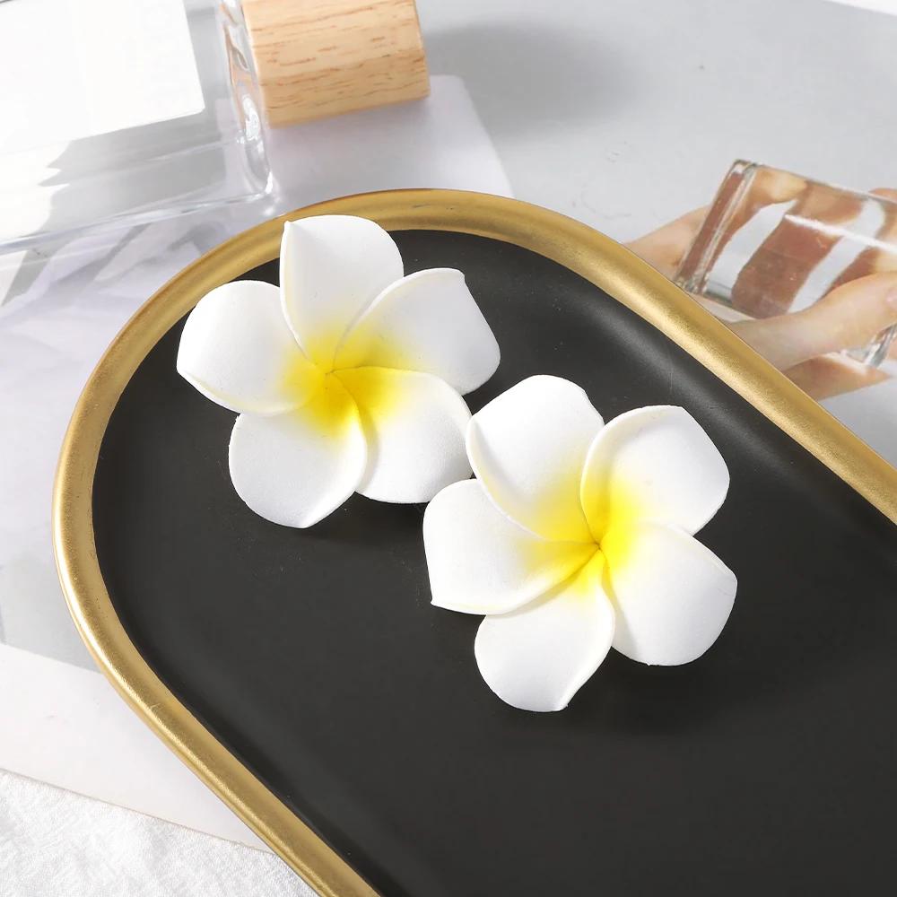 2/10PCS New Plumeria Flower Hair Clips Women Girls Lovely Egg Flower Barrette Hawaiian Wedding Bridal Hair Accessories