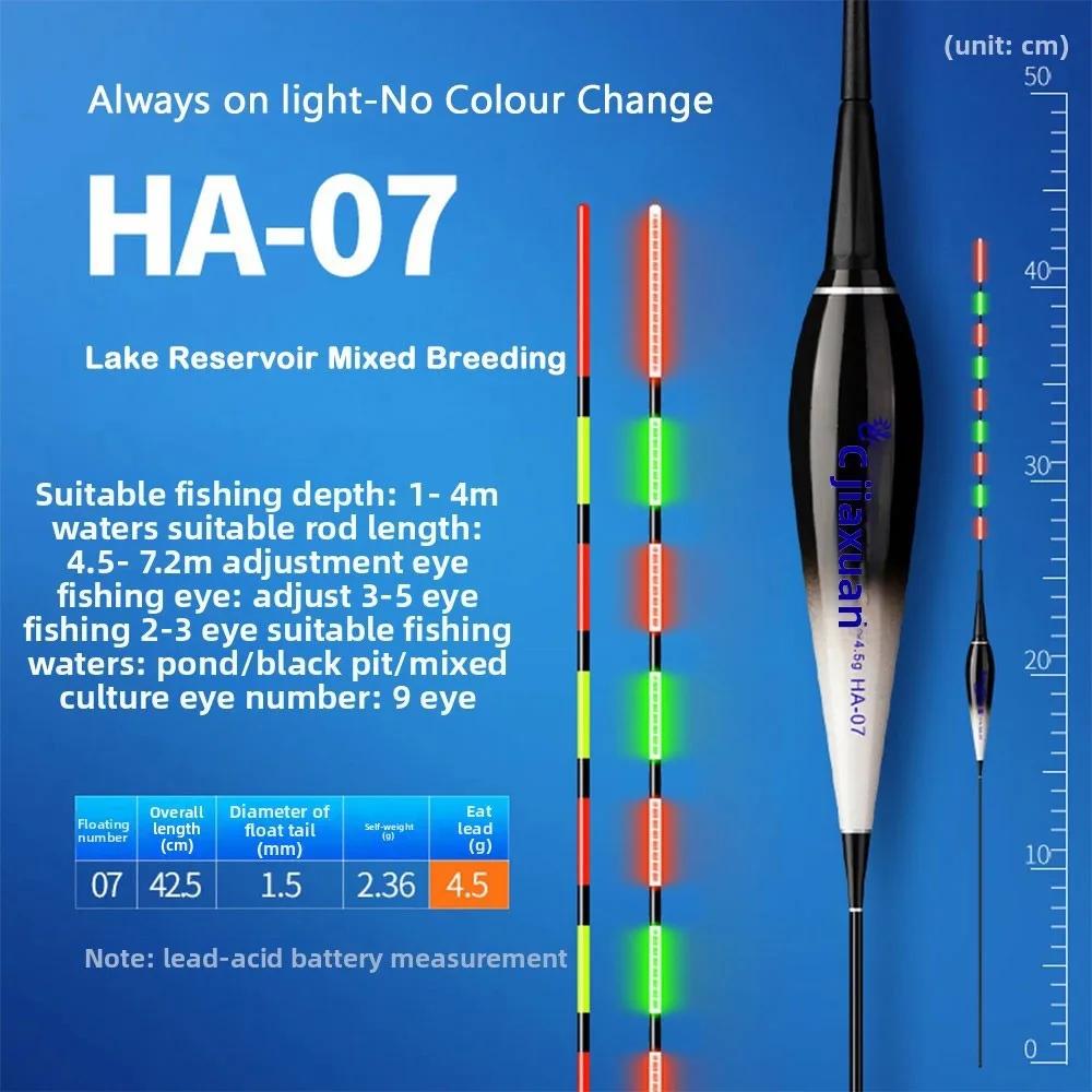 (No colour change)Electronic Fishing Float Eye-grabbing IndicatorLight Float Rock Fishing Floats Long Tail Night Fishing Buoy