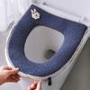 Coussin de siège de toilette mignon en velours Teddy, housse de siège de toilette à fermeture éclair, housse de siège de toilette, rondelle, protection de toilette, cuvette de toilette