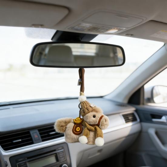 Yousheng Plush Horse Keychain Car Interior Charm Handcrafted Zodiac 2026 Year of The Horse Pendant Bag Charm Lucky New Year Mascot Prosperity Gift