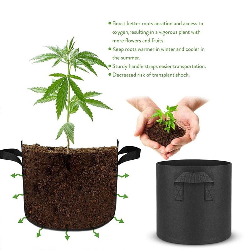 12 galonów ręcznych roślin zagęścić rosną torby tkanina doniczka Jardim domu kwiaty ogrodnicze do uprawy roślin rosną narzędzia ogrodowe