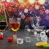 20 Pcs Ice Cream Pudding Cups Disposable Party Toasting Flutes Glass Glasses Plastic Red Goblets
