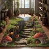 Red Mushroom Stone Hole Printed Carpet Forest Frog 2D Printed Door Mat Living Room Bedroom Home Decor Carpet