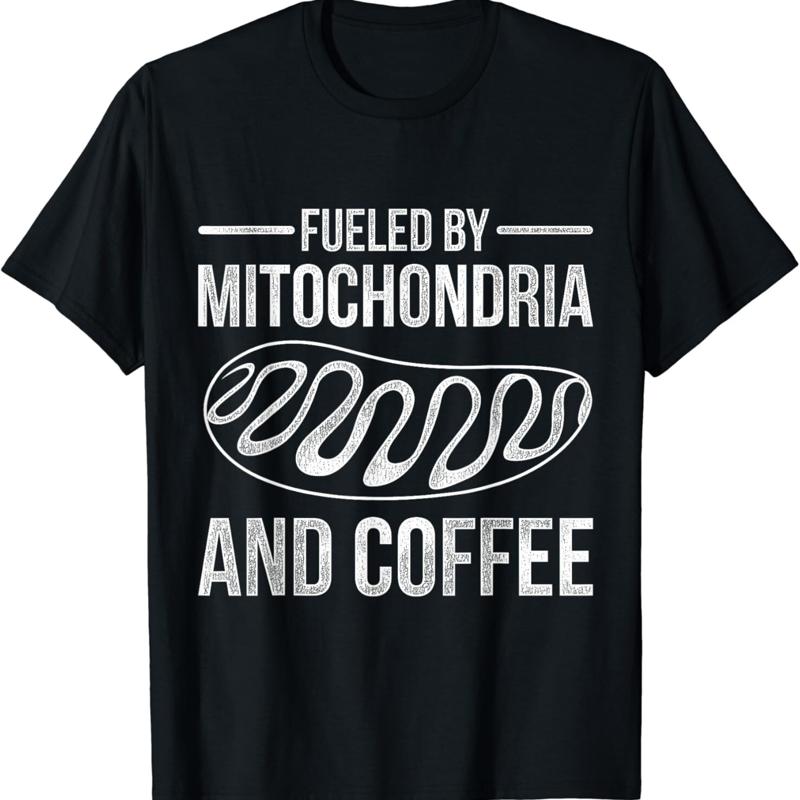 Fueled By Mitochondria And Coffee Biology T Shirt S разноцветный